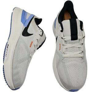 Nike Structure 25 White Black Royal Pulse Pure Platinum Womens 10 Running Shoes